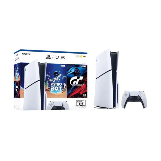 Consola Playstation 5 Slim Standard Blanca + Astro Bot y GT7