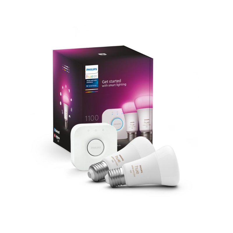 Starter Kit Philips HUE 2 lámparas RGB y Bridge