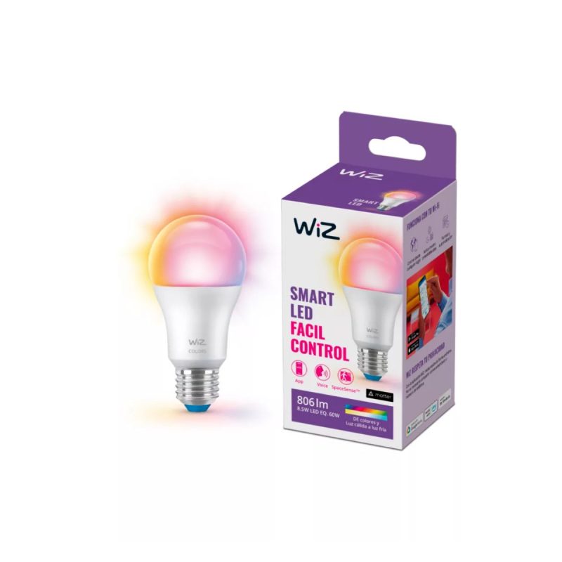 Lámpara Smart 60W Led Philips Wifi A60 E27 RGB