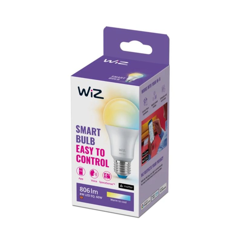 Lampara Bulbo 8W Led Wiz Wifi A60 E27 Blanco Regulable