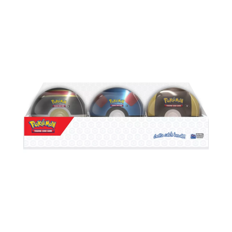 Cartas Pokemon TCG Pokeball Tin Exclusive Bundle x3 inglés originales